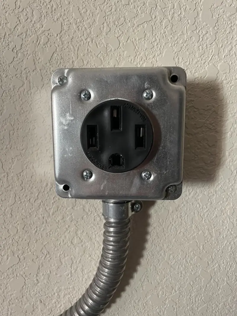 NEMA 14-50 outlet installed for Smart Home Electrical in Golden Beach